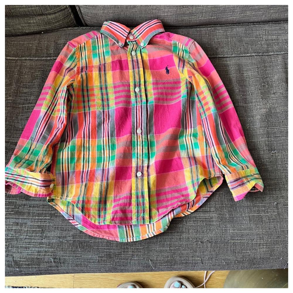 RALPH‎ LAUREN Boy's Plaid Preppy Heritage Shirt Size 3T